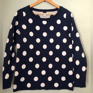 Old Navy Polka Dot and Dark Blue Sweater Women large